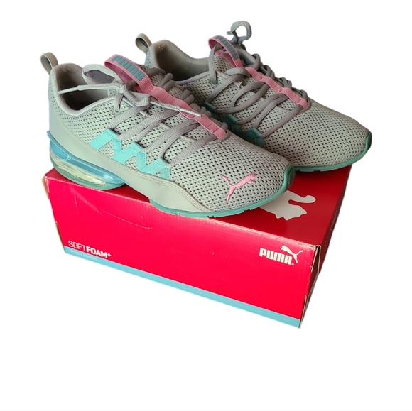 Puma Riaze Prowl Pop Gray & Mauve Sneakers Sz 8.5 - Picture 1 of 8
